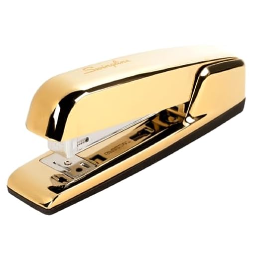 Swingline Stapler, 747 Iconic Desktop Stapler, 25 Sheet Capacity, Desk, Office, Gold Metallic (74721)
