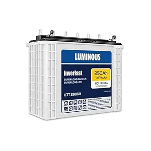 Luminous Inverlast ILTT28060 250 Ah Tall Tubular Inverter Battery with 60 Months Warranty for Home, Office & Shops