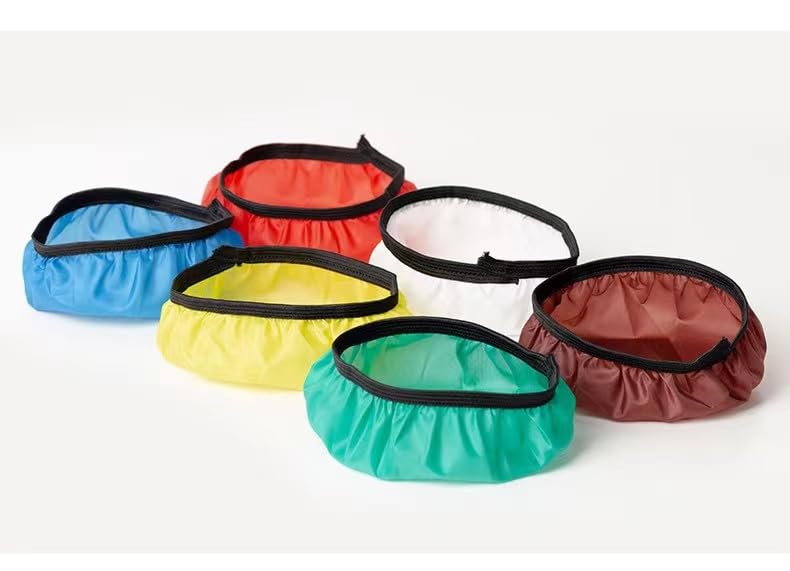 EDNEY 6 Pack 7 Inches/ 18 cm Standard Diffuser Lamp Cover, Cloth Diffuser Light Sock Lampshade Reflector for Studio Strobe Reflector(6 Colors)