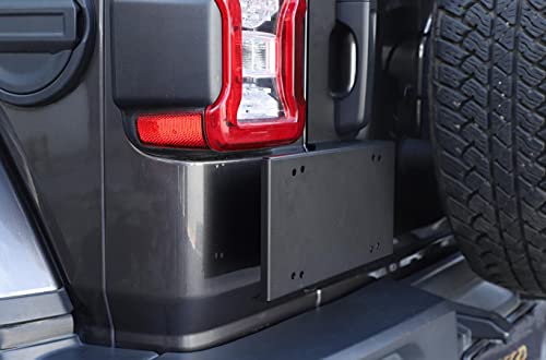 Hgcar Car Metal Tail Gate Door Handle Cover And License Plate Mount For Jeep Wrangler Jl 2018-2021 #TOP3