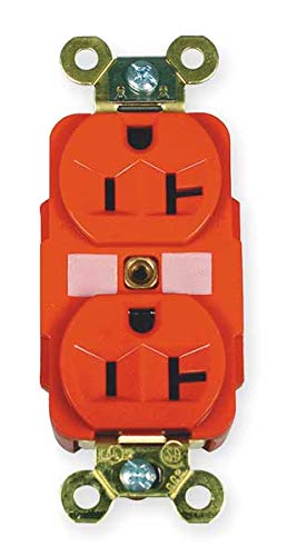 Receptacle, Duplex, 20A, 5-20R, 125V, Red