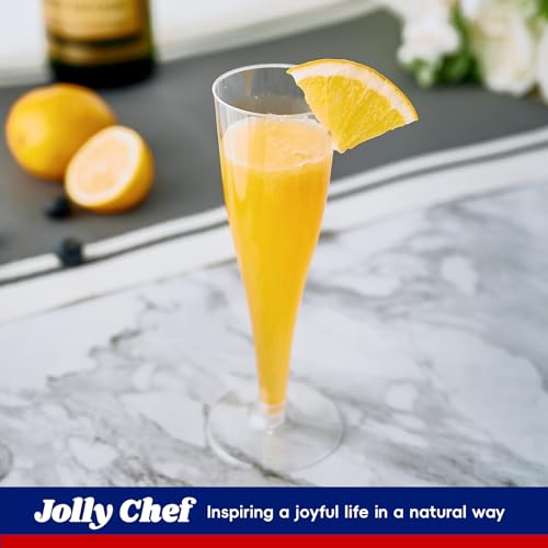 JOLLY CHEF 50 Pack Plastic Champagne Flutes Disposable 4.5 oz Clear Plastic Champagne Glasses Perfect for Wedding, Thanksgiving Day, Christmas - Thumbnail 5
