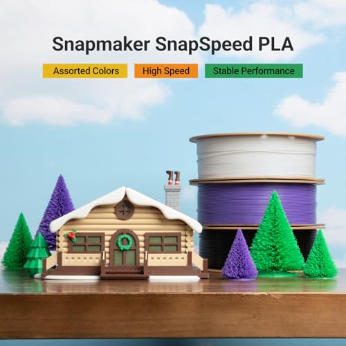 Image of Snapmaker PLA Basic Filament 1.75mm,Snapspeed 3D Printer Filament for Up to 300mm /s High Speed Printing,Dimensional Accuracy + /- 0.02 mm,Clog-Free for Most FDM Printers,1kg Spool (2.2lbs)(Purple-RFID)