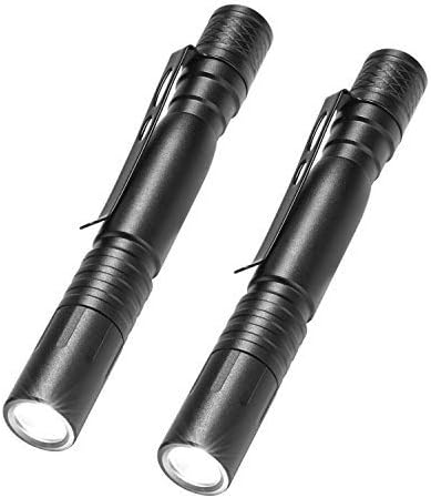 VICOUP LED Pen Light Flashlight[2 PACK],- Small, Mini PenLight with Clip & Pocket-Sized, Perfect Flashlight for Inspection, Emergency, Work