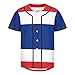 Vnurnrn Thailand Flag Mens Baseball Button Down Jersey Hipster Hip Hop T Shirts