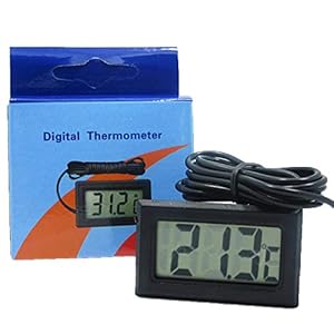 LCD digitale thermometer met batterij vriezer mini thermometer binnen buiten elektronische thermometer met sensor