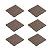 Pure Garden 50-LG1191 Patio and Deck Tiles – Interlocking Slat Pattern Outdoor Floor Pavers Weather Resistant and Anti-Slip Square DIY Mat (Brown 6 Pieces),
