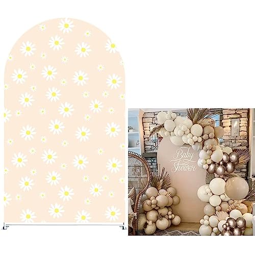 FiVan Arch Backdrop Cover Daisy Flower Background Cover for Baby