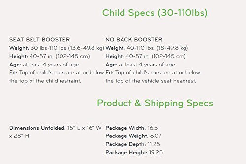 Evenflo AMP High Back Car Seat Booster, Blue Angles