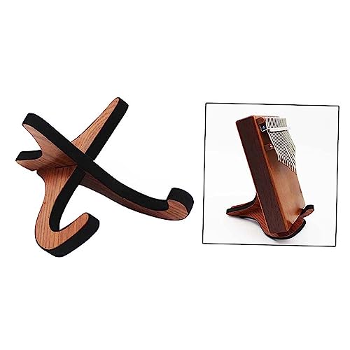Pruie Suporte de suporte de piano de polegar portátil de madeira para Kalimbas de 10 teclas e 17 tec
