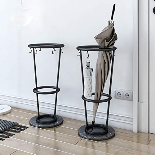 Support de parapluie en fer forgé haut de gamme et socle marbre véritable