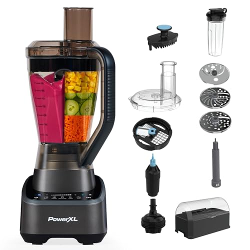 PowerXL SensiMax Blending Kitchen System – 1500W, Smart Sensing Technology, Hands-Free Blending, 3 Functions, 10 Speed Control, 72OZ Jar, 6-Tip Turbo Blade, 13 Food Processor Accessories, Storage Case by PowerXL - Used condition - Image 2
