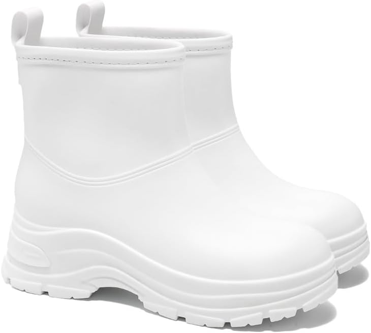 Women’s Waterproof Chelsea Ankle Rain Boots, Slip-On Style, Outdoor Weather Protection