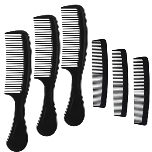 Men's Comb Hair Combs Set: 6Pack Pocket Combs For Men,Travel Plastic Hair Combs For Women And Men, Mini Fine Dressing Comb Professional Styling Comb Set(Black) #TOP1