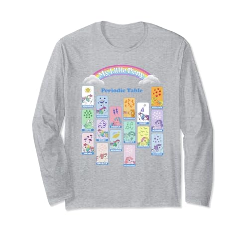 T-shirt My Little Pony manches longues coton haut graphique imprimé vintage Retro Group Shot