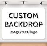 Personalized Backdrops Banner Custom Fabric Banners Customized Photography Banner Backgrounds with Image，Logo，Text Banners for Graduation Wedding Birthday Party Decorations Photo Studio Props