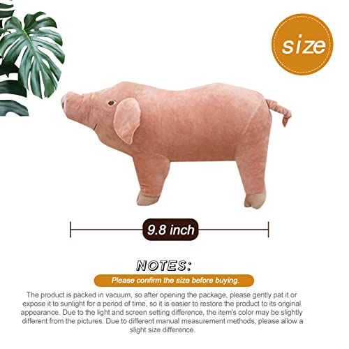 Aucooma Pig Stuffed Animal Simulation Stuffed Pig Plush Toy Plush Stuffed Doll 9.8" #TOP1
