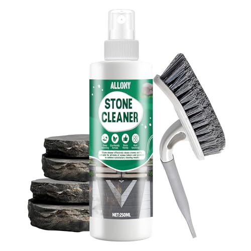 Allony Piedra Verde Limpieza, Limpiador Piedra, Limpiador piedra Piscina para Marmol Rocas para Acuario y Suelo Porcelanico, 250ml