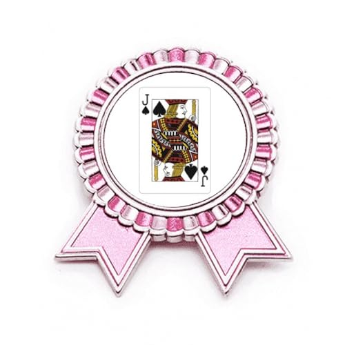 Broche pique rose cartes à jouer en métal M le cadeau idéal original
