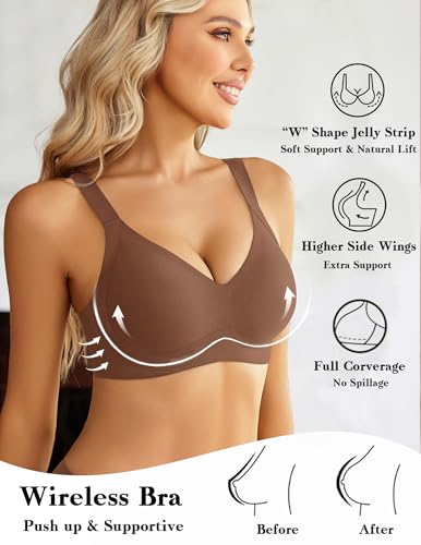 Image of Avidlove Wireless Bra for Women Seamless Push Up Full Coverage Bra Comfort Bralette Support Everyday Bra