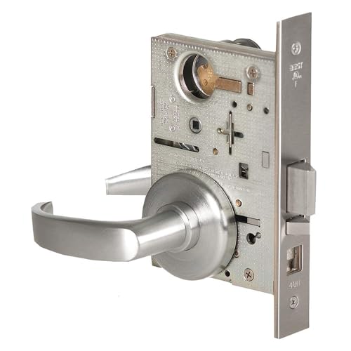 Stanley Best 45H 7 R 14 H 626 RH 7-Pin Curved Return Standard Less Core Lever Lock, Classroom, Satin Chrome, 2