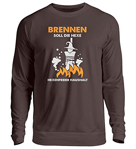 Pull marron La sorcière doit brûler : le sweat unisexe M qui affirme votre style