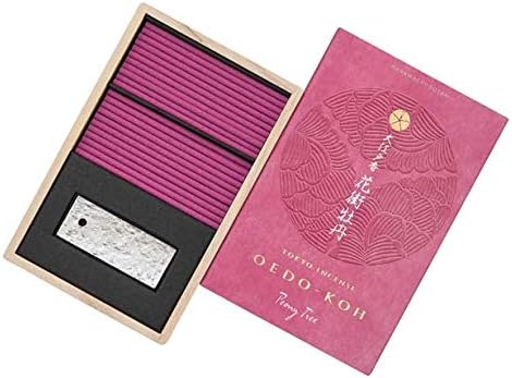 OEDO-KOH - Peony Tree 60 Sticks w/Incense Holder by Nippon KODO, Japanese Quality Incense