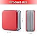 LIOVODE DVD Case, 48 Capacity CD Case Portable CD Holder Storage Hard Plastic DVD CD Wallet Holder Organizer for Car (Red)