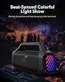 soundcore Anker Boom 2 Plus Outdoor Speaker, Bluetooth Speaker with 140W, 2+2 Channel, BassUp 2.0, 20H, Fast Charge, IPX7 Waterproof, RGB Lights, USB-C, Power Bank, for Camping, Beach, Garden - 5