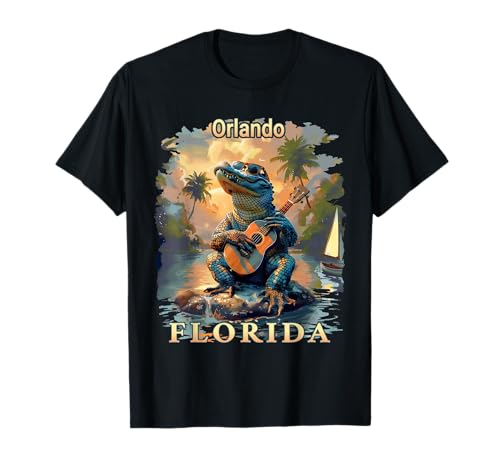 Orlando Funny Florida Alligator Relaxing Vacation T-Shirt