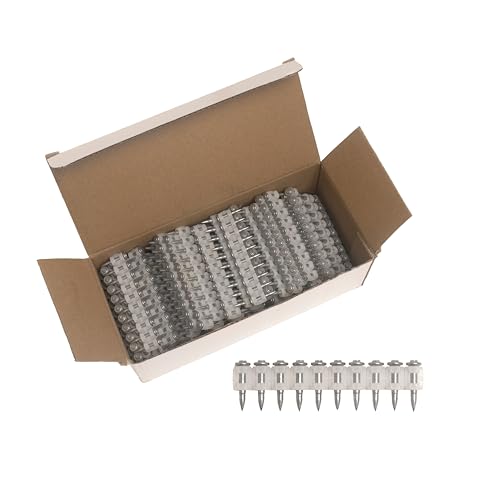 1000x Collated Concrete Nails 7/8 Inch (22mm) for Hilti GX 3 (GX3), GX 100, GX 120 Nailer, GX MX Collated Strip, Full Round Head Hardened Steel Pins for Metal Track, Drywall & Concrete