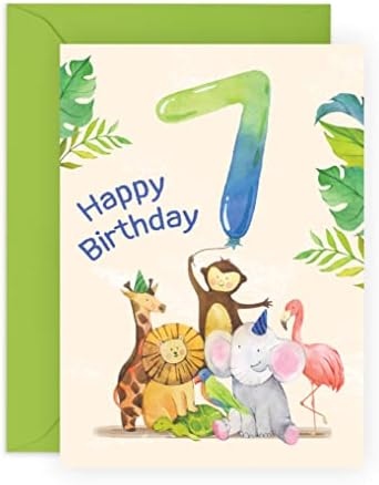 Central 23 Milestone Baby Cards Age 1 - First Birthday Card For Boy - Jungle Animals - Kids Birthday Card One Year Old - Comes With Fun Stickers - Made In The UK