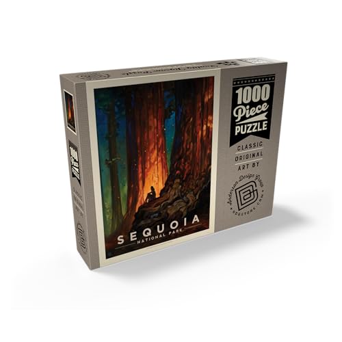 MyPuzzle Sequoia National Park: Nature's Cathedral, Vintage Poster - Premium 1000 Piece Jigsaw Puzzle for Adults by MyPuzzle.com - Image 2