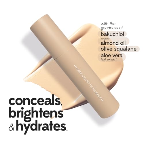 Image of Ruby's Organics Liquid-Cream Concealer for Under-eye Dark Circles & Pigmentation, Full Coverage, Under Eye Cream with Bakuchiol, Easily Blendable, Highly Pigmented, Natural, All Indian Skin Types - HC3, 6.5ml