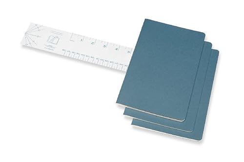 Moleskine Cahier Journal, Large, Ruled, Brisk Blue (8.25 x 5)