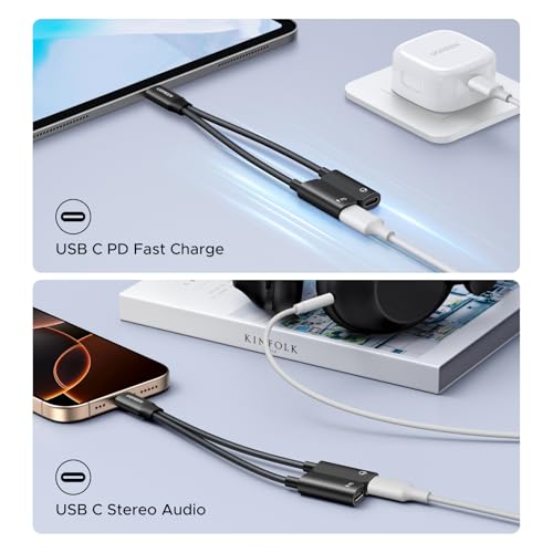 UGREEN Magnetic USB C Splitter 1 in 2 Out Dual USB C Headphone and Charger Type C Audio Adapter with PD 60W Fast Charging Dongle Cable for iPhone 17 Pro Max, Galaxy S26, Pixel 10, iPad Pro, Switch 2 by UGREEN - Image 8
