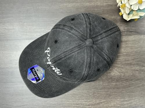 Image of Embroidered Adjustable Baseball Hat for Men Women, Washed Cotton | Premium Embroidery Design, Adjustable Metal Buckle Closure, Simple Lifestyle Wear