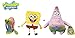 Spongebob - Pack 3 Peluches Bob (18cm) + Patrick Stella (22cm) + Gary (13cm) - qualità Super Soft