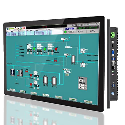 LADECNERHT Embedded Industrial Panel PC, IP65 All-in-One Computer, IP65 Capacitive Monitor, for Kiosks,Factory, Automation, Windows 10 15inch-i7-10510U(8GRAM+256GSSD)