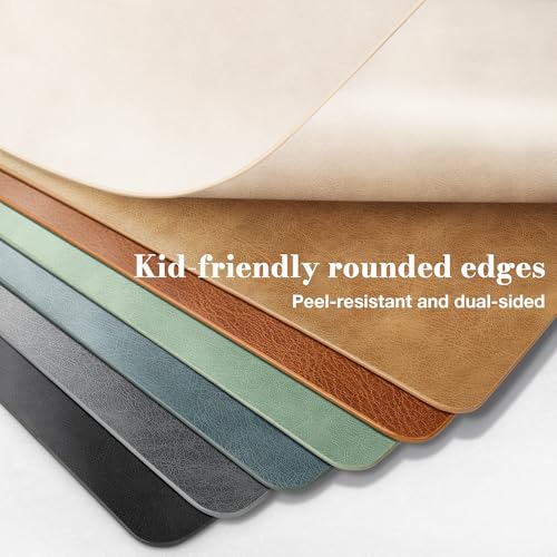 Roxifina Faux Leather Placemats Set of 6, Vinyl Placemats Heat Resistant by Roxifina - Used condition - Image 6