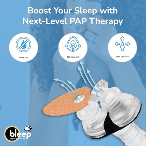 Bleep Eclipse Halos C Pap Mask-Free Interface, Strapless Sleep Apnea CPAP Nose Mask with 32 MagSeal Ports, Leak-Free Adhesive, BPA-Free, Supplies & Accessories, 32 Count, USA-Made (Pack of 1)