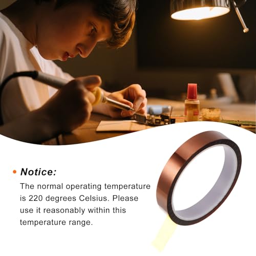 Image of HARFINGTON 2 Rolls Heat Tape High Temperature Heat Resistant Tape 15mmx33m(108ft) Sublimation Thermal Heat Transfer Tape for Sublimation Press No Residue, Yellow