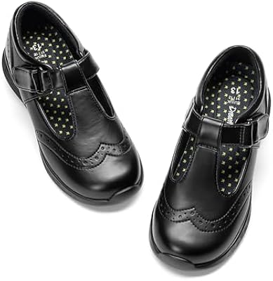 DREAM PAIRS Girls Mary Jane School Uniform Shoes – Black, Size 13 Little Kid
