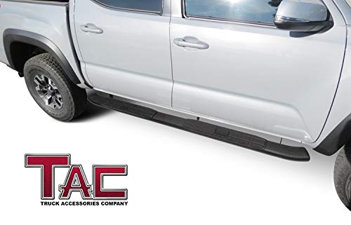 Tac Side Steps Running Boards Fit 2005-2023 Toyota Tacoma Double Cab Truck Pickup 4.25" Texture Black Side Bars Nerf Bars Off Road Accessories (2Pcs) #TOP2