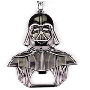 WOO LANDO Darth Vader Bottle Opener Key Ring Black Glossy Solid Finish 55 mm x 60 mm for the Home Bar on the Go Funny…