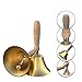 Hand Bell - Hand Call Bell with Brass Solid Wood Handle,Very Loud Handbell，4.33 Inch Large Hand Bell ，Hand Bells for Kids and Adults, Used for Weddings, School Classroom，Service and Game