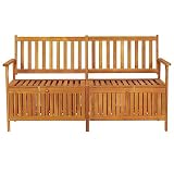 Generico Cassapanca 148 cm in Legno Massello di Acacia,Mobili da Giardino,Mobili e sedie da Giardino,Panchine da giardino-316743