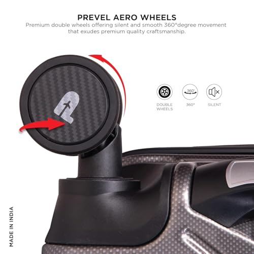 Image of Awenger 66 cm Check-in Polycarbonate Trolley Bag for Travel | Hard Shell 8 Spinner Wheels | Lightweight Luggage | 360 Spinner | Water Repellent | Grey Suitcase for Men & Women
