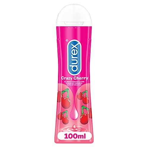 Durex Gel Lubrifiant Crazy Cherry - Goût Cerise - Lubrifiant à base d'eau - 100ml