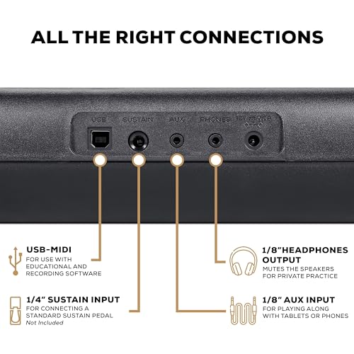 Alesis Melody 61 Keyboard Piano for Beginners with 61 Keys, Speakers, Tablet/Sheet Music Stand, 300 Sounds and Music Lessons - 7